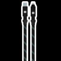 urbn Quad Type A, Type C to Type C, Lightning 3.9 Feet (1.2M) 4-in-1 Cable (Nylon Braided, Black)