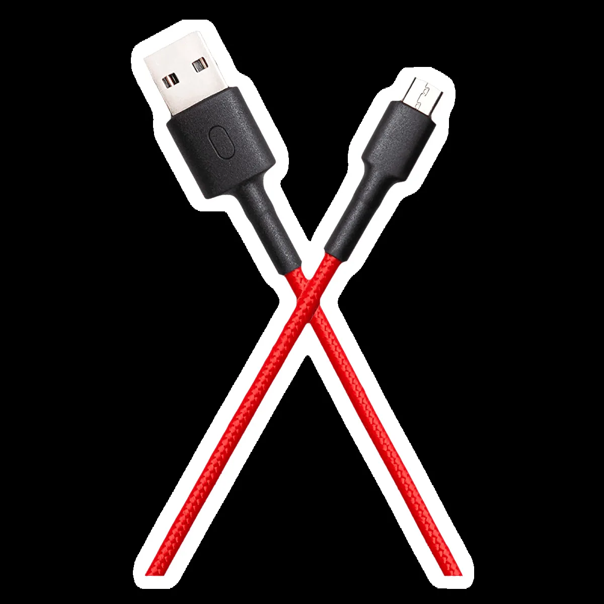 Mi Type A to Micro USB 3.3 Feet (1M) Cable (Tangle Free Design, Red)