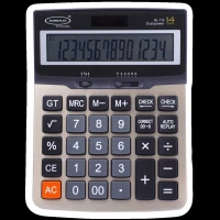 BAMBALIO Basic Calculator (14 Digits-Large Display, BL-714, Metallic)