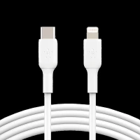 belkin BoostCharge Type C to Lightning Connector 3.3 Feet (1 M) Cable (Withstand 8000+ Bends, White)