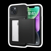spigen Slim Armor CS TPU & Polycarbonate Back Case for Apple iPhone 14 (Air Cushion Technology, Black)