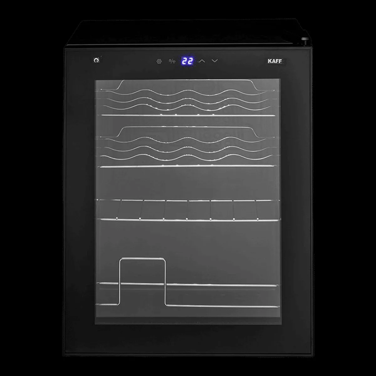 KAFF 42 Litres 16 Bottles Wine Cooler (Inner Glass with UV Protection, WC 42, Black)