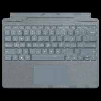 Microsoft Surface Pro Wi-Fi Signature Keyboard for Surface Pro 8 & Pro X with Touchpad (Built-in Storage Tray, Ice Blue)