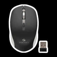 ZEBRONICS Zeb-Jaguar Wireless Optical Mouse (1600 DPI Adjustable, Plug & Play, Black/Grey)