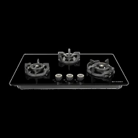 Faber Experia HT753 BR AL AI FFD IN Toughened Glass Top 3 Burner Automatic Hob (Spill-Proof Design, Black)