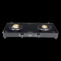 Sunflame Centa Toughened Glass Top 2 Burner Manual Gas Stove (Black)