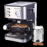 WONDERCHEF Regenta Automatic Espresso & Cappuccino Coffee Maker with Temperature Dial (Black)