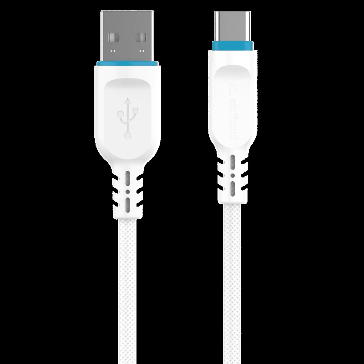 stuffcool Tug Type C to Type A 3.93 Feet (1.2M) Cable (Sync & Charge, White)