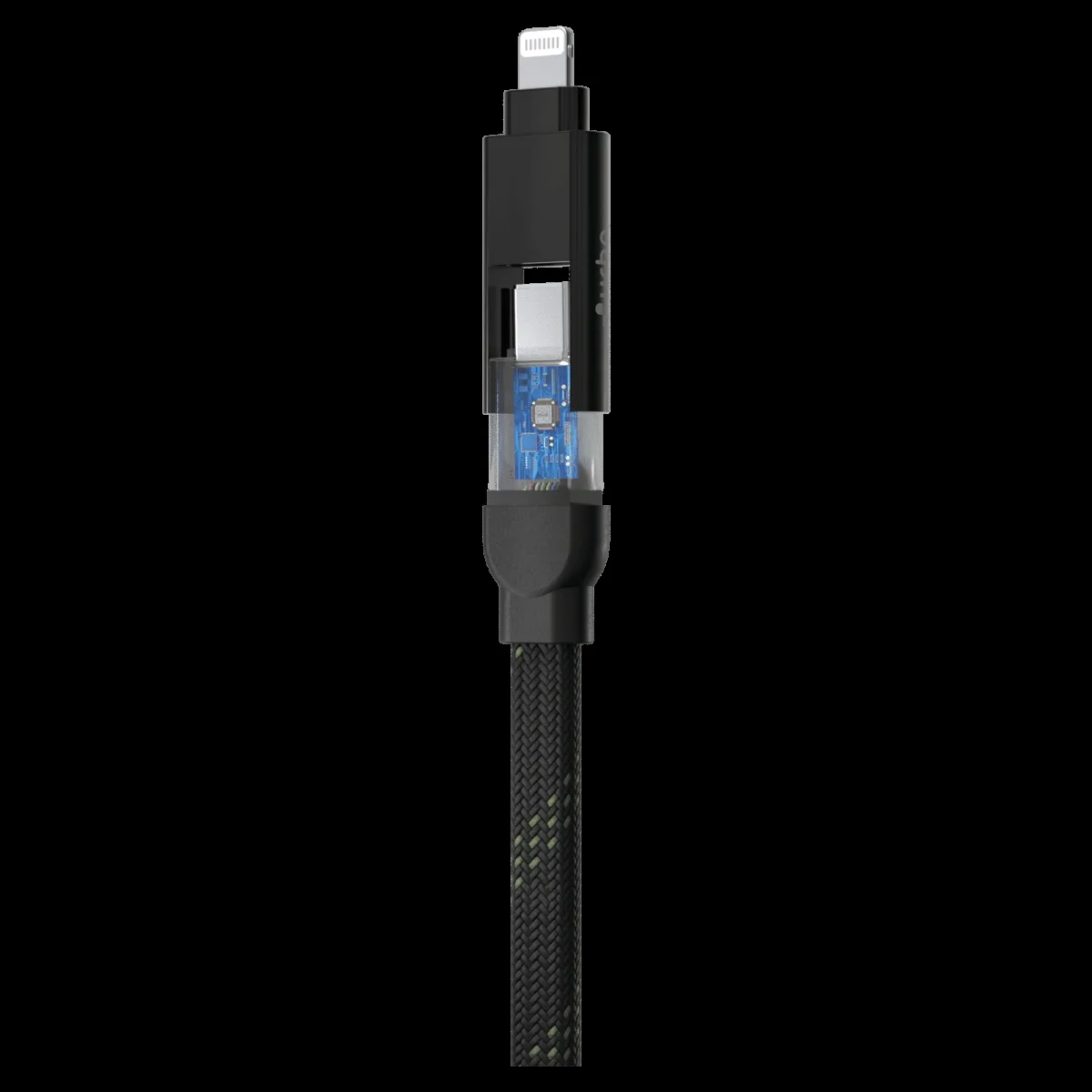 urbn UPC464 Type A to Lightning, Type C, Type C to Lightning, Type C 4 Feet (1.2M) 4-in-1 Cable (Quick Charge Technology, Camo)