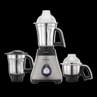 Preethi Steele MG 206 550 Watt 3 Jars Mixer Grinder (18500 RPM, Turbo Vent Technology, Grey)