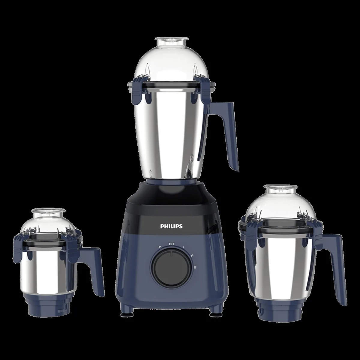 Philips HR7000/01 750 Watt 3 Jars Mixer Grinder (21000 RPM, OptiGrind Motor Technology, Blue)