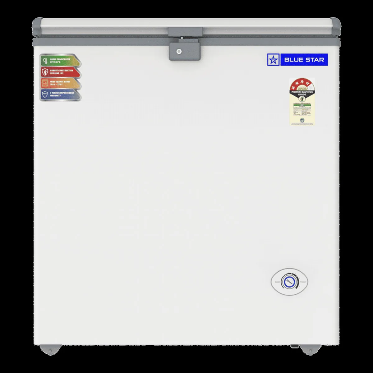 Blue Star NEYW Series 161 Litres 4 Star Single Door Deep Freezer (Static Cooling Technology, CF4-180NEYW, White)