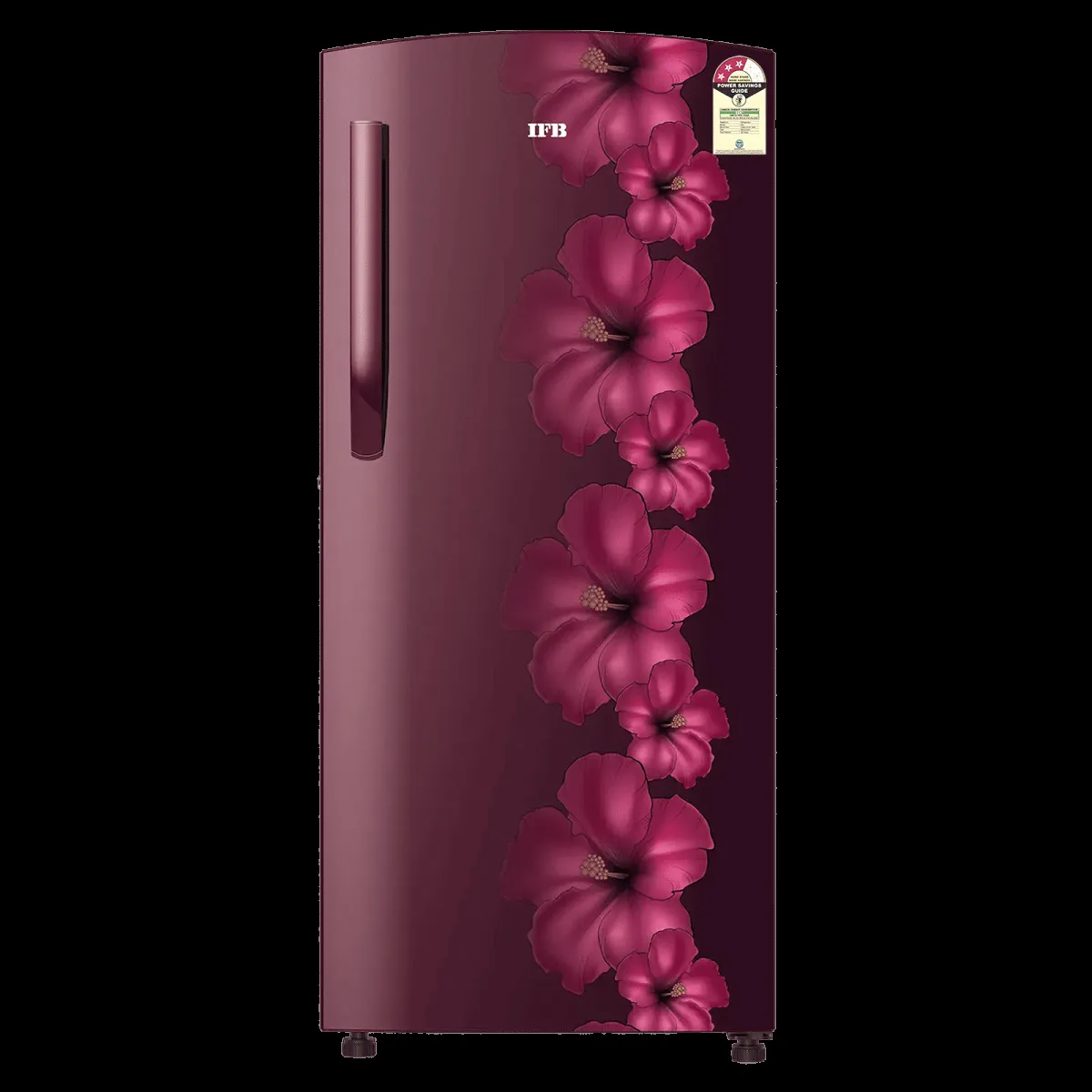 IFB Metal - Cool 187 Litres 3 Star Direct Cool Single Door Refrigerator with Anti Bacterial Gasket (IFBDC-2133FRH, Red Flower)