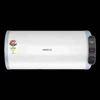 HAVELLS Fabia Slim 10 Litre 4 Star Horizontal Storage Geyser with Whirlflow Technology (White & Blue)