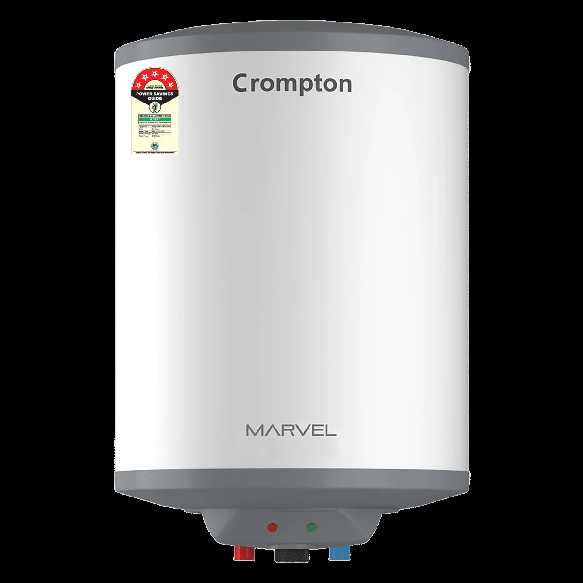 Crompton Marvel 15 Litre Vertical Storage Geyser with Anti-Scale Technology (White)