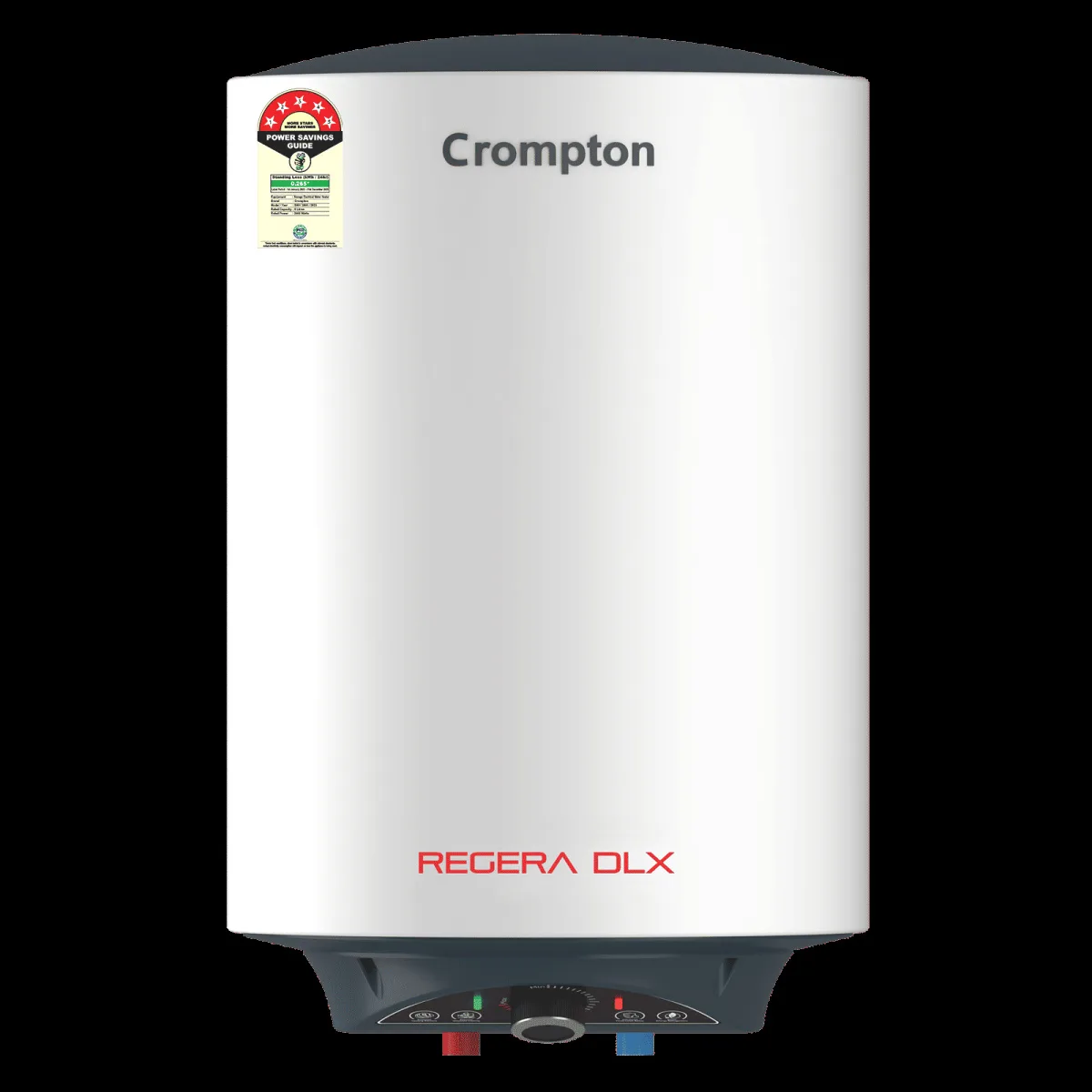 Crompton Regera DLX 6 Litre 5 Star Vertical Storage Geyser with Anti Scale Technology (Blue & White)