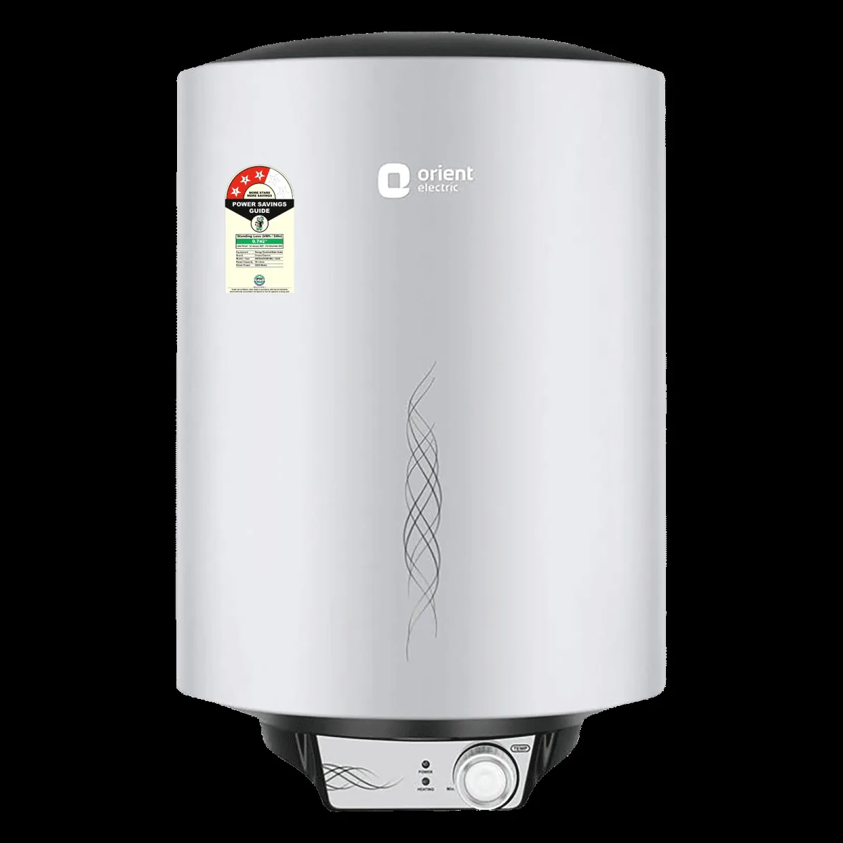 Orient Maverick 50 Litres 3 Star Vertical Storage Geyser with Longer Heat Retention (Grey)