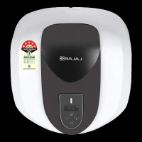 BAJAJ Eternal Pentacle Digi 15 Litre 5 Star Vertical Storage Geyser with Swirlflow Technology (White & Black)