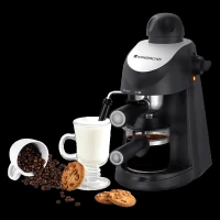WONDERCHEF Regenta 800 Watt Automatic Espresso, Latte & Cappuccino Coffee Maker with Temperature Dial (Black)