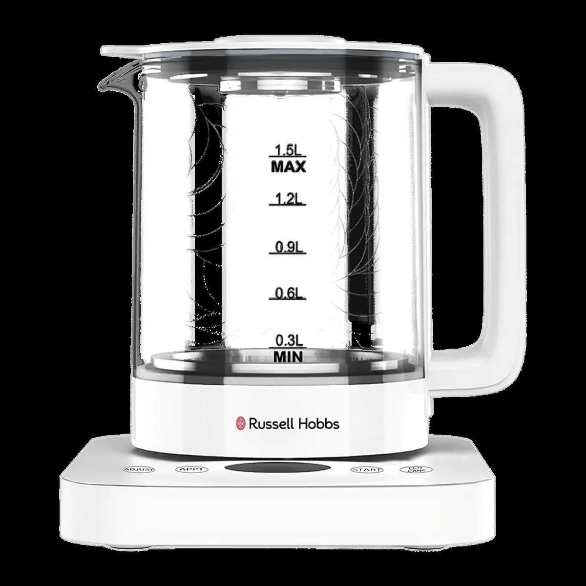 Russell Hobbs AuraLite 800 Watt 1.5 Litre Electric Kettle with Auto Shut Off (White)