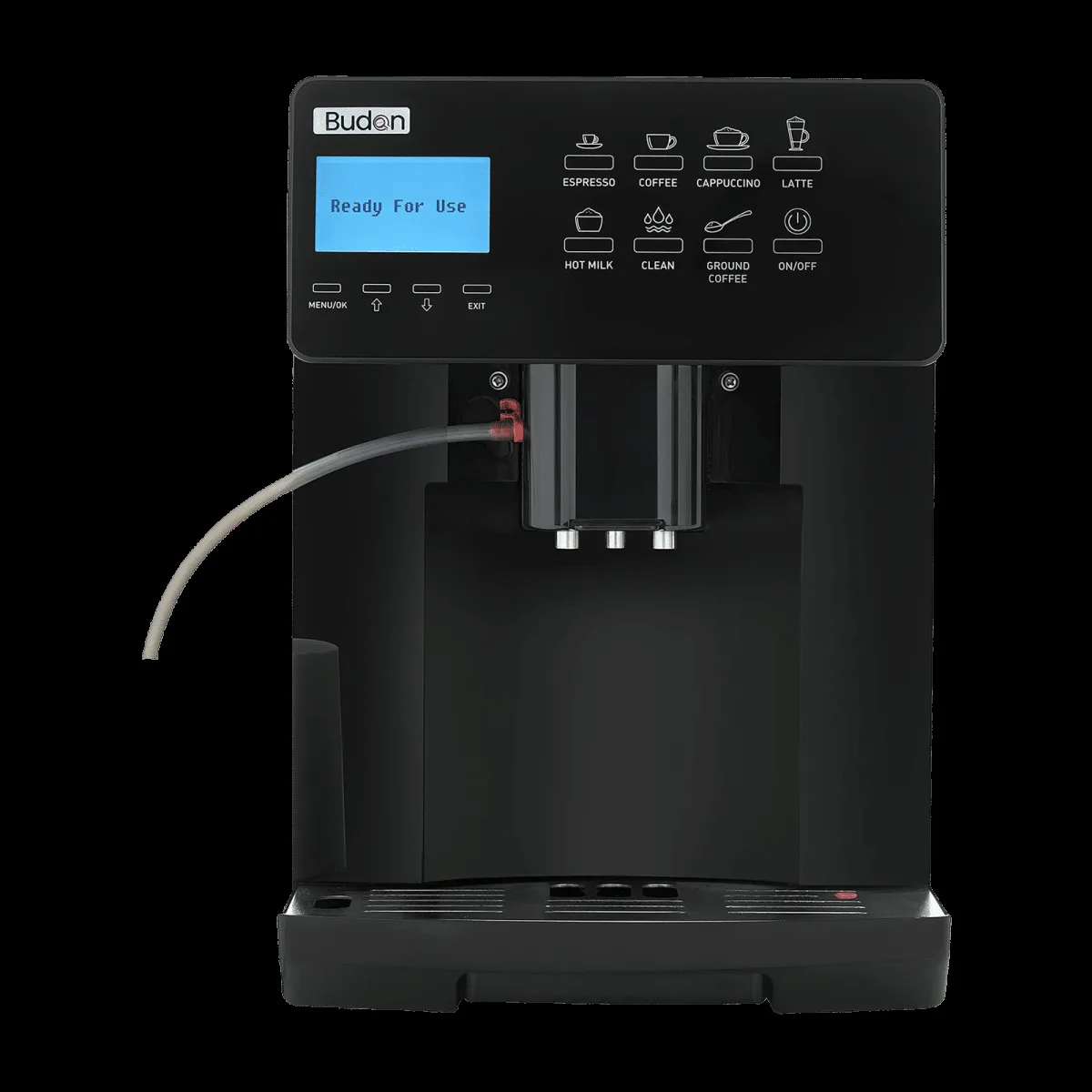 Budan BUDCM101 17 Cups Automatic Espresso, Americano, Cappuccino, Latte, Affogato, Cortado, Iced Americano & Hot Milk Coffee Maker with High Pressure Pump (Black)