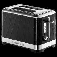 Russell Hobbs Structure 1050W 2 Slice Pop-Up Toaster with 3 Temperature Settings (Black)
