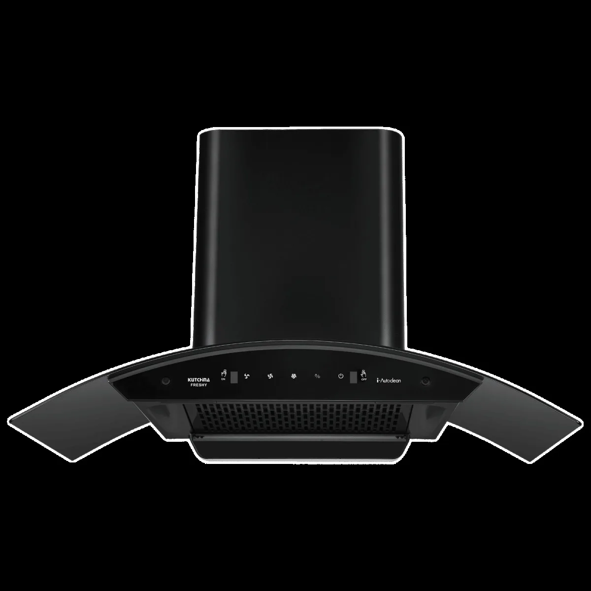 Kutchina FRESHY 90cm 1350m3/hr Ducted Wall Mounted Chimney with Filterless Technology (Black)