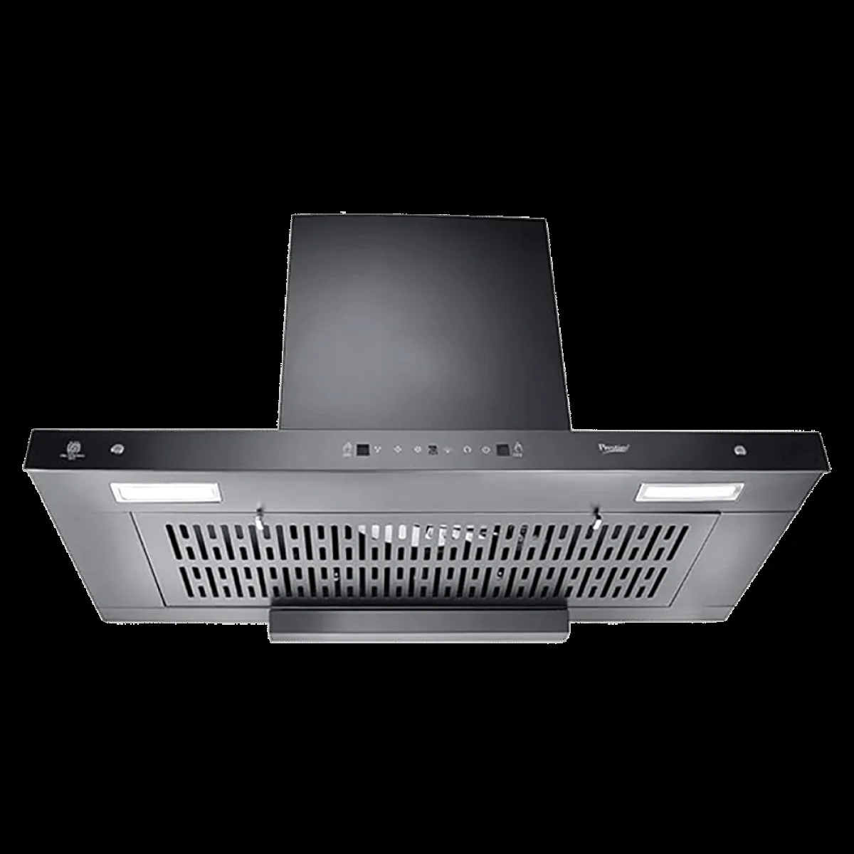 Prestige Edge 900 90cm 2038.81m3/hr Ducted Auto Clean Wall Mounted Chimney with Revolutionary Motion Sensor (Black)