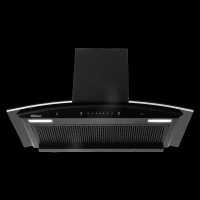 Sunflame Genial 90cm 1350m3/hr Ducted Auto Clean Wall Mounted Chimney with Motion Sensor Control (Black)