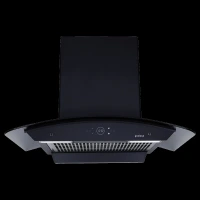 elica ISMART GLACE FL HAC 75 LTW NERO 75cm 2300m3/hr Ducted Auto Clean Wall Mounted Chimney with Motion Sensor (Black)