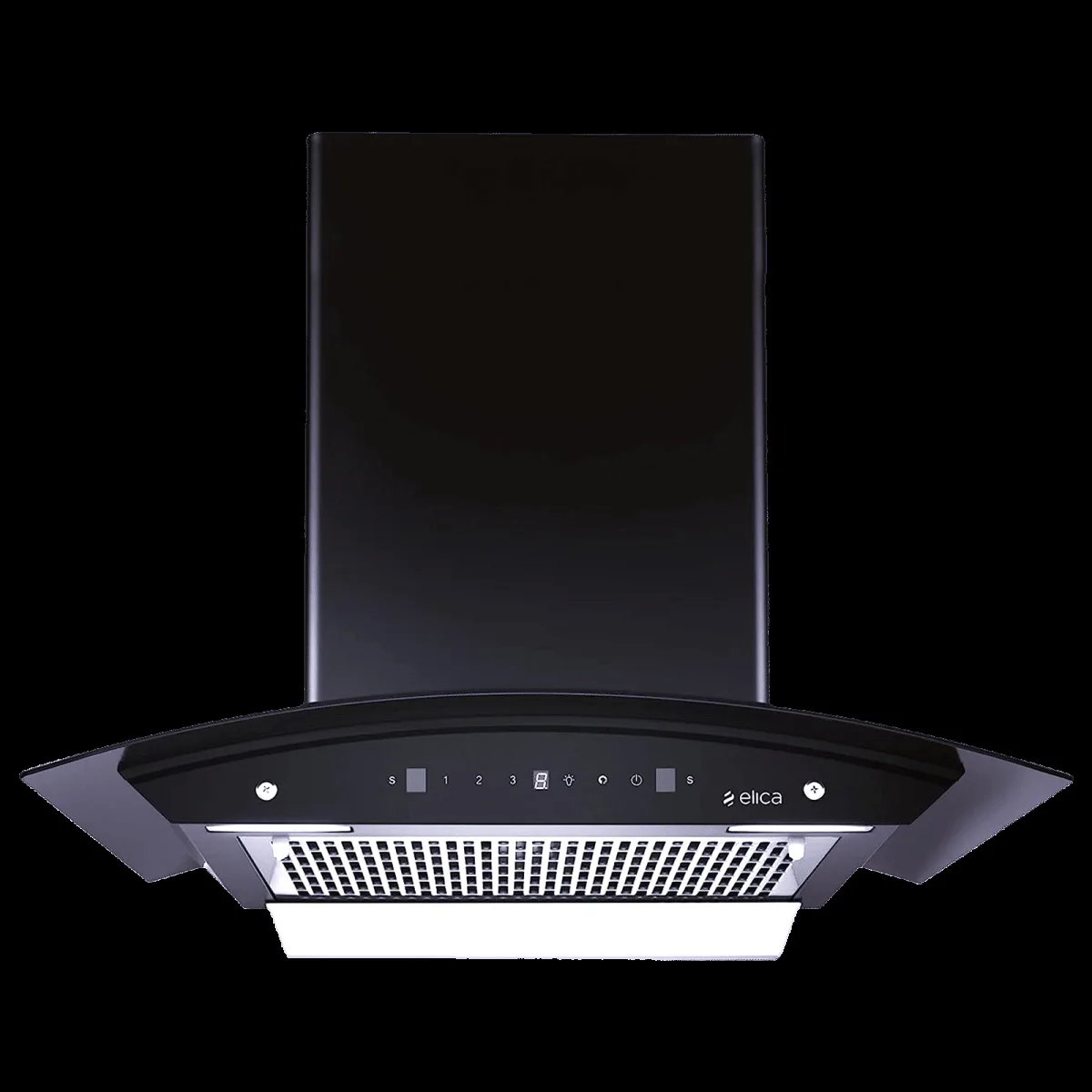 elica WDFL 606 HAC LTW MS NERO 60cm 1200m3/hr Ducted Auto Clean Wall Mounted Chimney with Motion Sensor Control (Black)