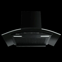 Sunflame Genial 75cm 1300m3/hr Ducted Auto Clean Wall Mounted Chimney with Motion Sensor Control (Black)