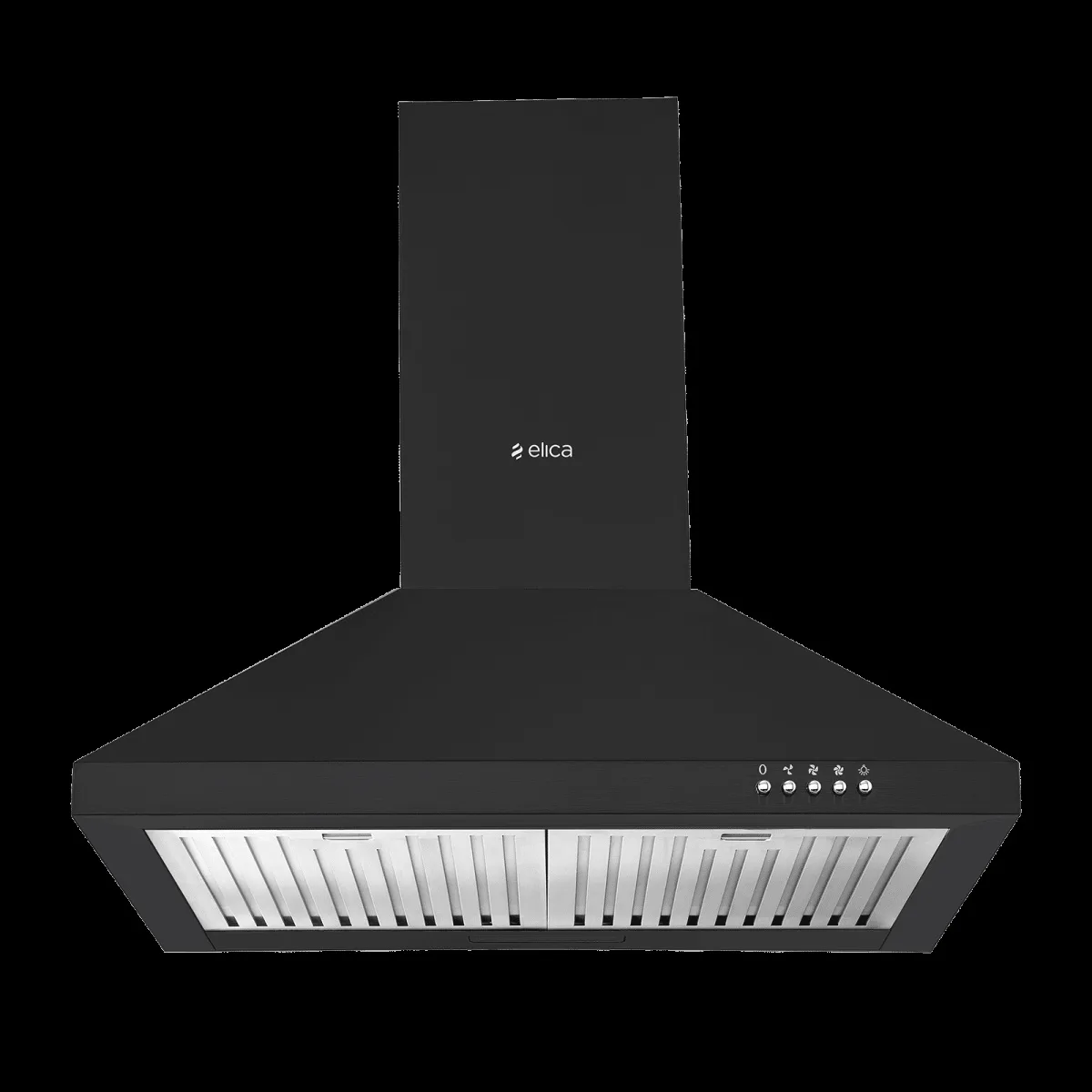 elica AH PLUS 260BF NERO 60cm 1600m3/hr Ducted Wall Mounted Chimney with Baffle Filters (Black)