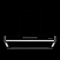FABER PINNACLE FL HC BK 90 90cm 1500m3/hr Ducted Auto Clean Wall Mounted Chimney with Touch and Gesture Control (Black)