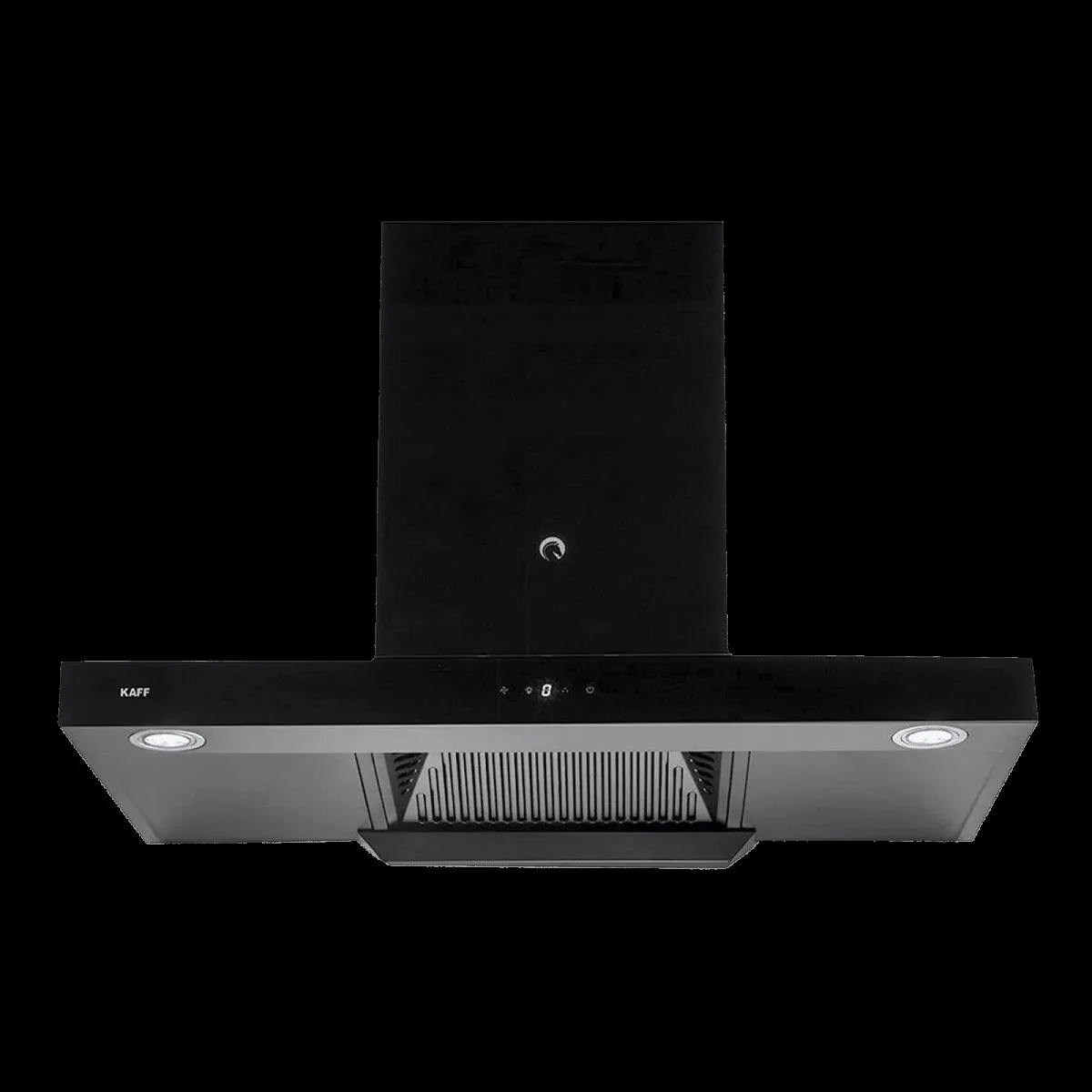 KAFF ELECTRA DHC BL 90cm 1180m3/hr Ducted Auto Clean Wall Mounted Chimney with Touch Control Panel (Black)