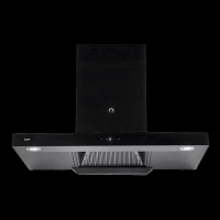 KAFF ELECTRA DHC BL 90cm 1180m3/hr Ducted Auto Clean Wall Mounted Chimney with Touch Control Panel (Black)