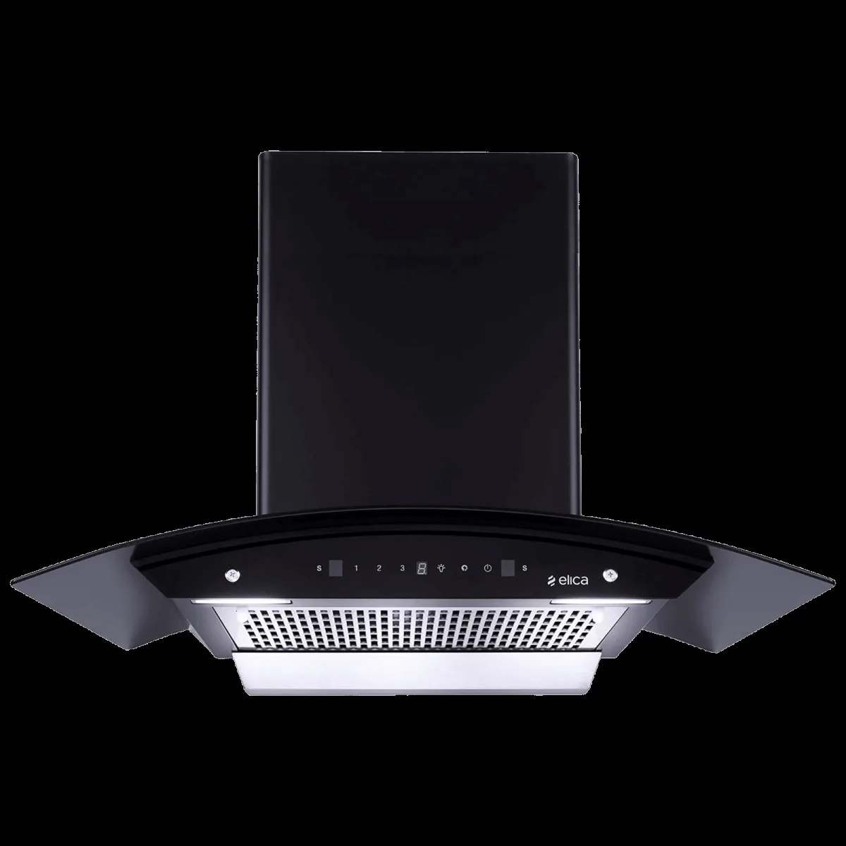 elica WDFL 906 HAC LTW MS NERO 90cm 1200m3/hr Ducted Auto Clean Wall Mounted Chimney with Motion Sensor Control (Black)