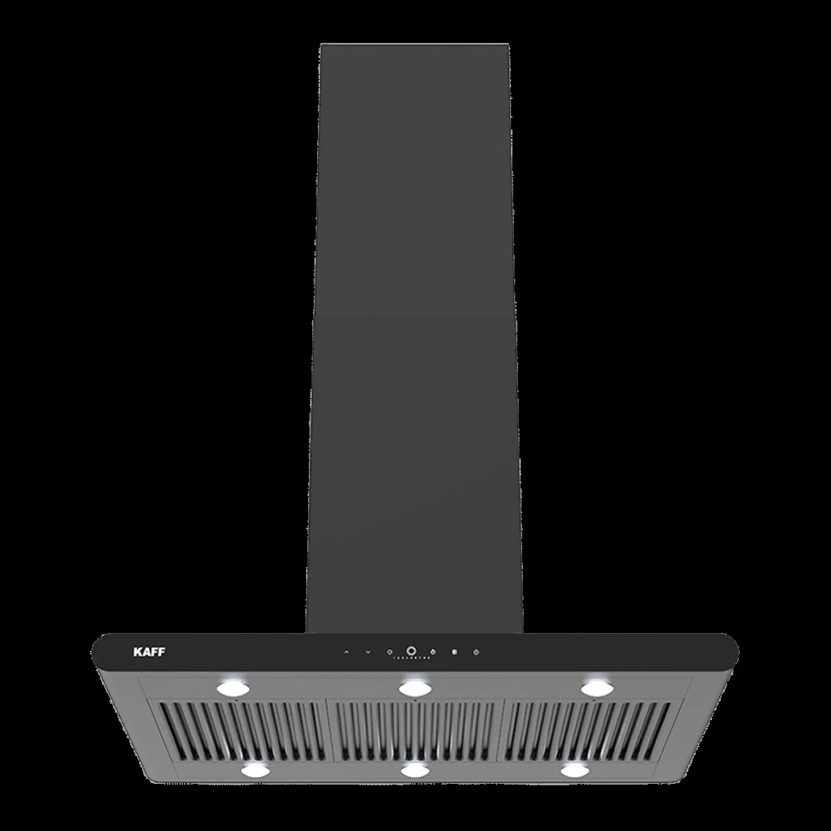 KAFF CANARY DC 90cm 1480m3/hr Ducted Auto Clean Ceiling Mounted Chimney with Gesture Motion Control (Black)