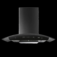Prestige Oscar Plus 90cm 1200m3/hr Ducted Auto Clean Wall Mounted Chimney with Safe SenSe Technology (Black)