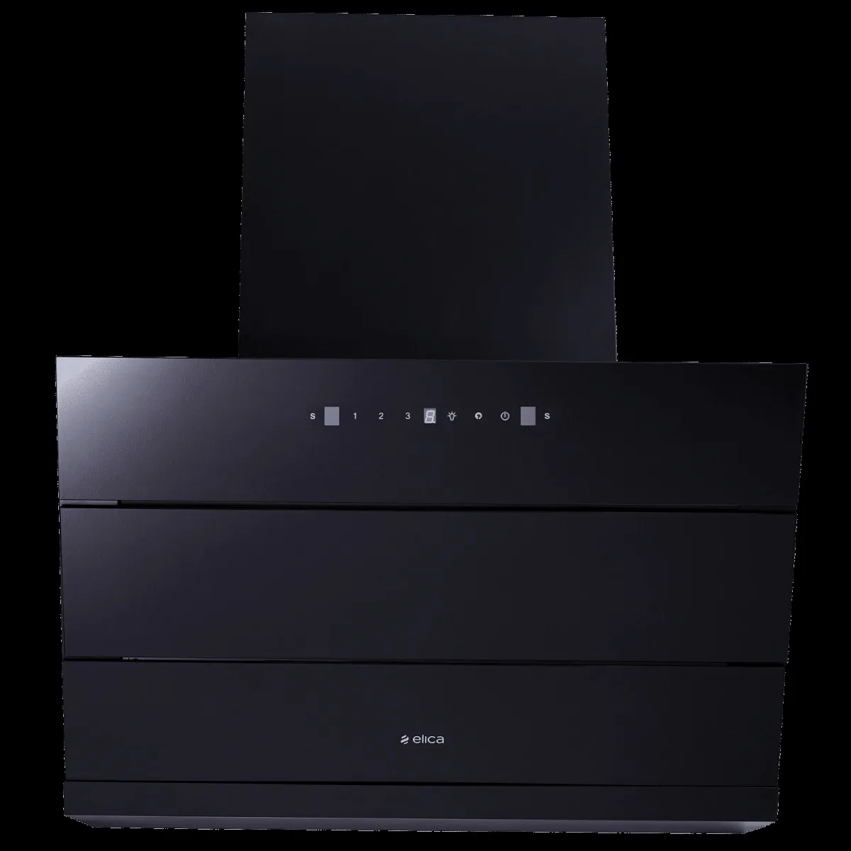 elica EFL 3V 751 HAC LTW MS NERO 75cm 1325m3/hr Ductless Cabinet/Hob Mounted Chimney with Motion Sensor Control (Black)