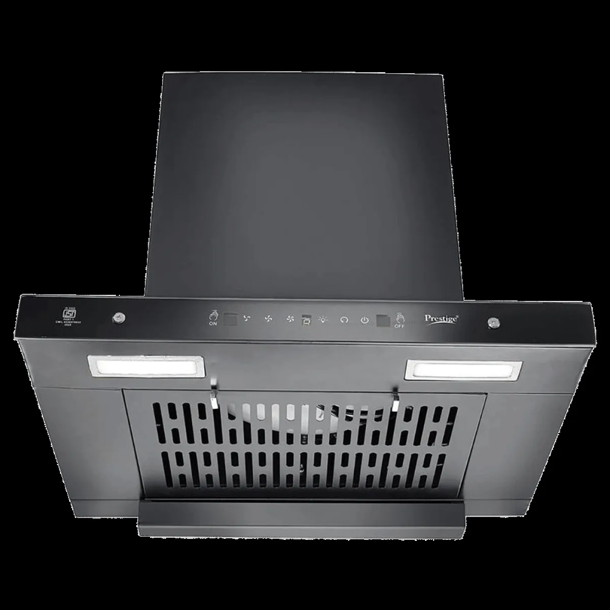Prestige Edge 600 60cm 2038.81m3/hr Ducted Auto Clean Wall Mounted Chimney with Revolutionary Motion Sensor (Black)