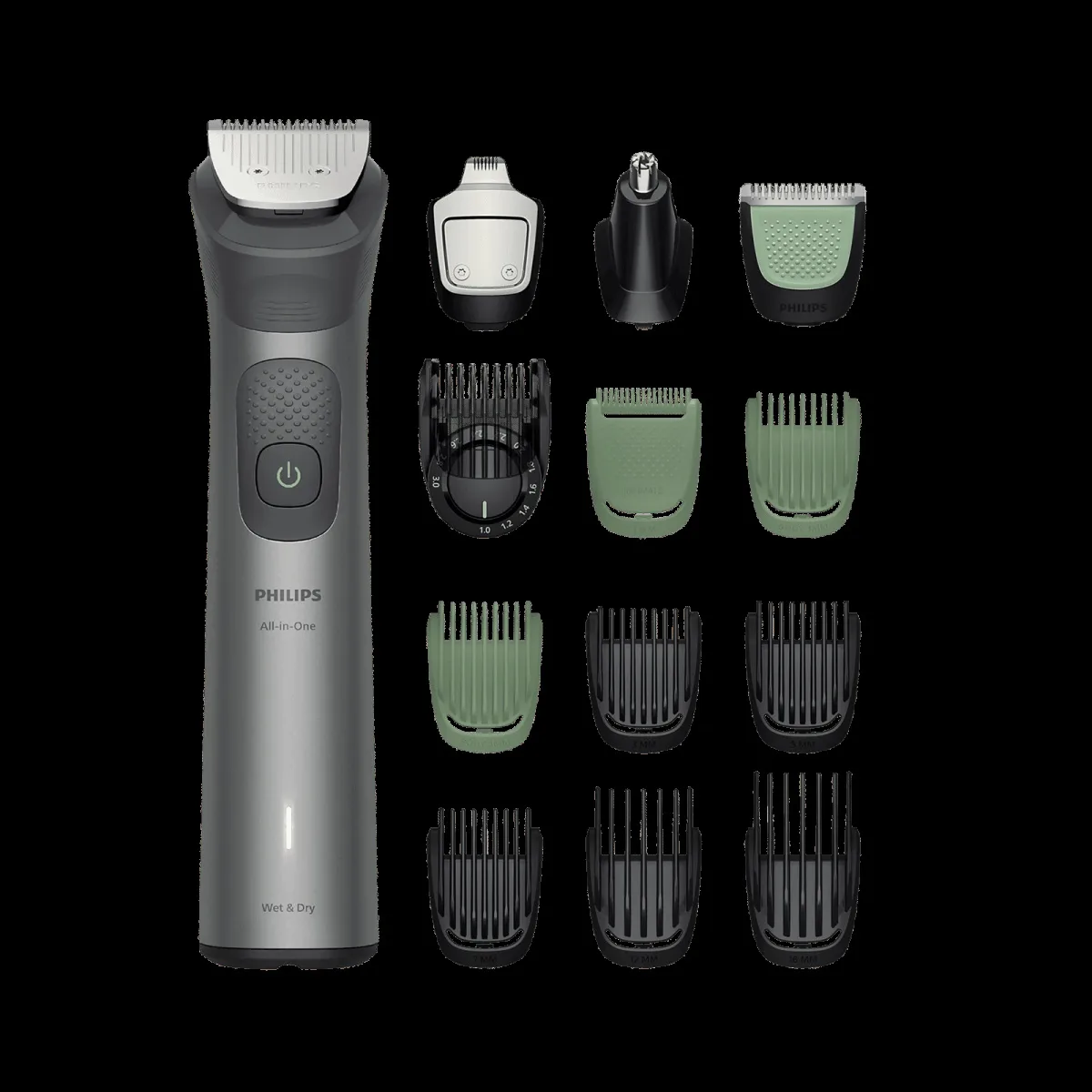 Philips 7000 Series 13-in-1 Rechargeable Cordless Multipurpose Trimmer for Head, Body, Face & Intimate Areas for Men (120min Runtime, BeardSense Technology, Grey)