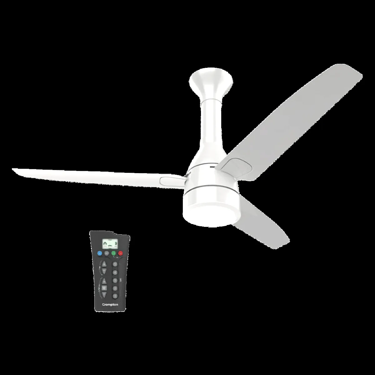 Crompton Energion Roverr Underlight 5 Star 1200mm 3 Blade BLDC Motor Ceiling Fan with Remote (Intelligent Memory Function, Pristine White)
