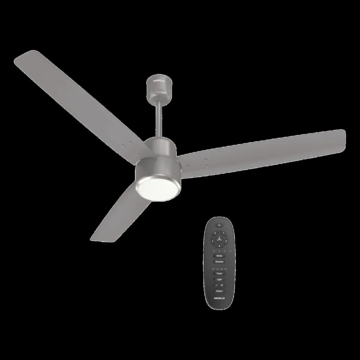 Havells Epic Underlight 5 Star 1200mm 3 Blade BLDC Motor Ceiling Fan with Remote (Reverse Rotation, Stone Grey)
