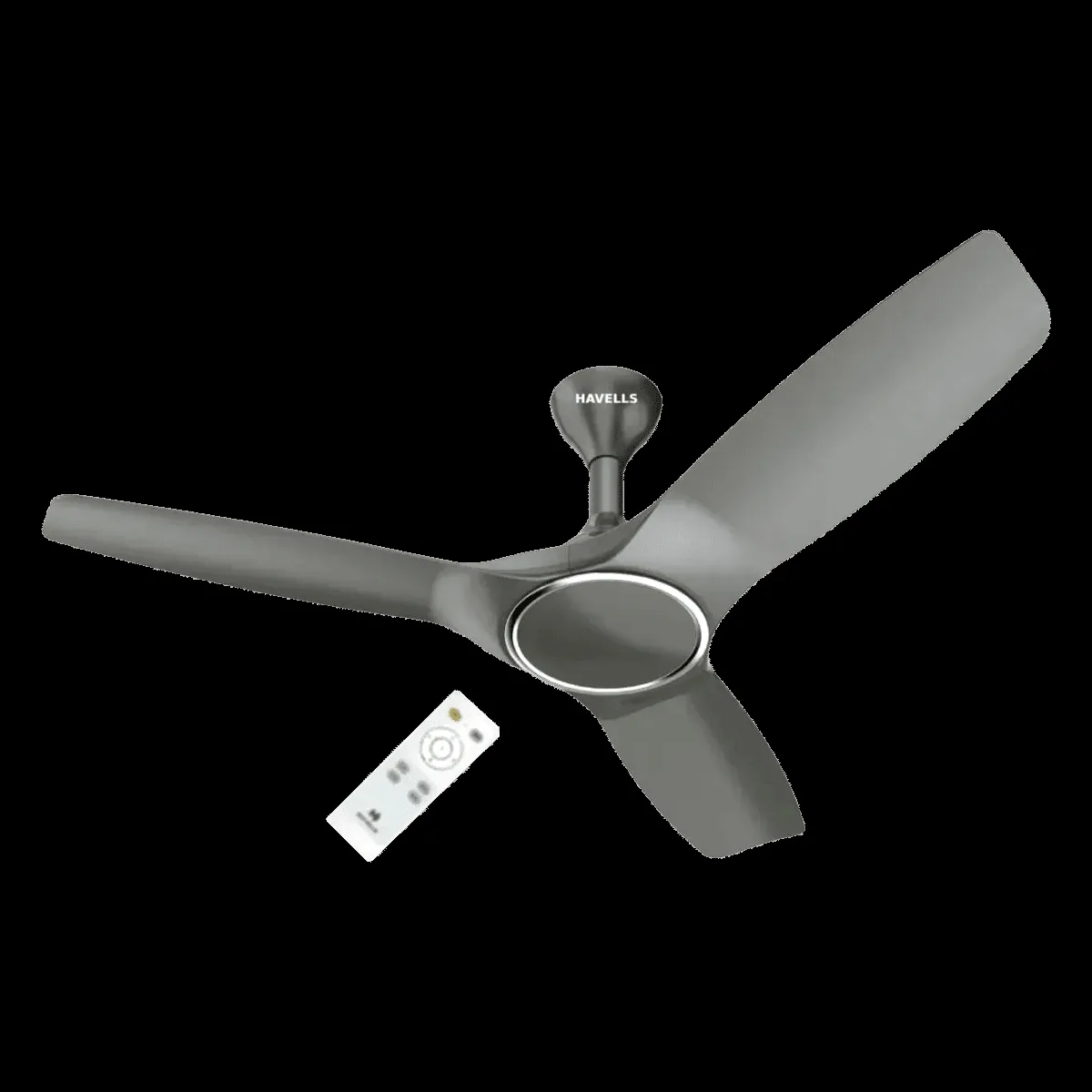 HAVELLS Stealth BLDC 5 Star 1200mm 3 Blade Permanent Magnet Motor Ceiling Fan with Remote (Aerodynamic Blades, Grey)