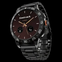 fastrack Magnus FX3 Smartwatch with Bluetooth Calling (37mm UltraVU Display, IP68 Water Resistant, Black Metal Strap)