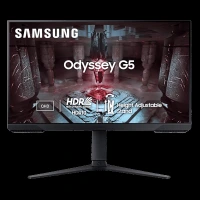 SAMSUNG Odyssey G5 63.5 cm (27 inch) QHD VA Panel Height Adjustable Gaming Monitor with AMD FreeSync Premium