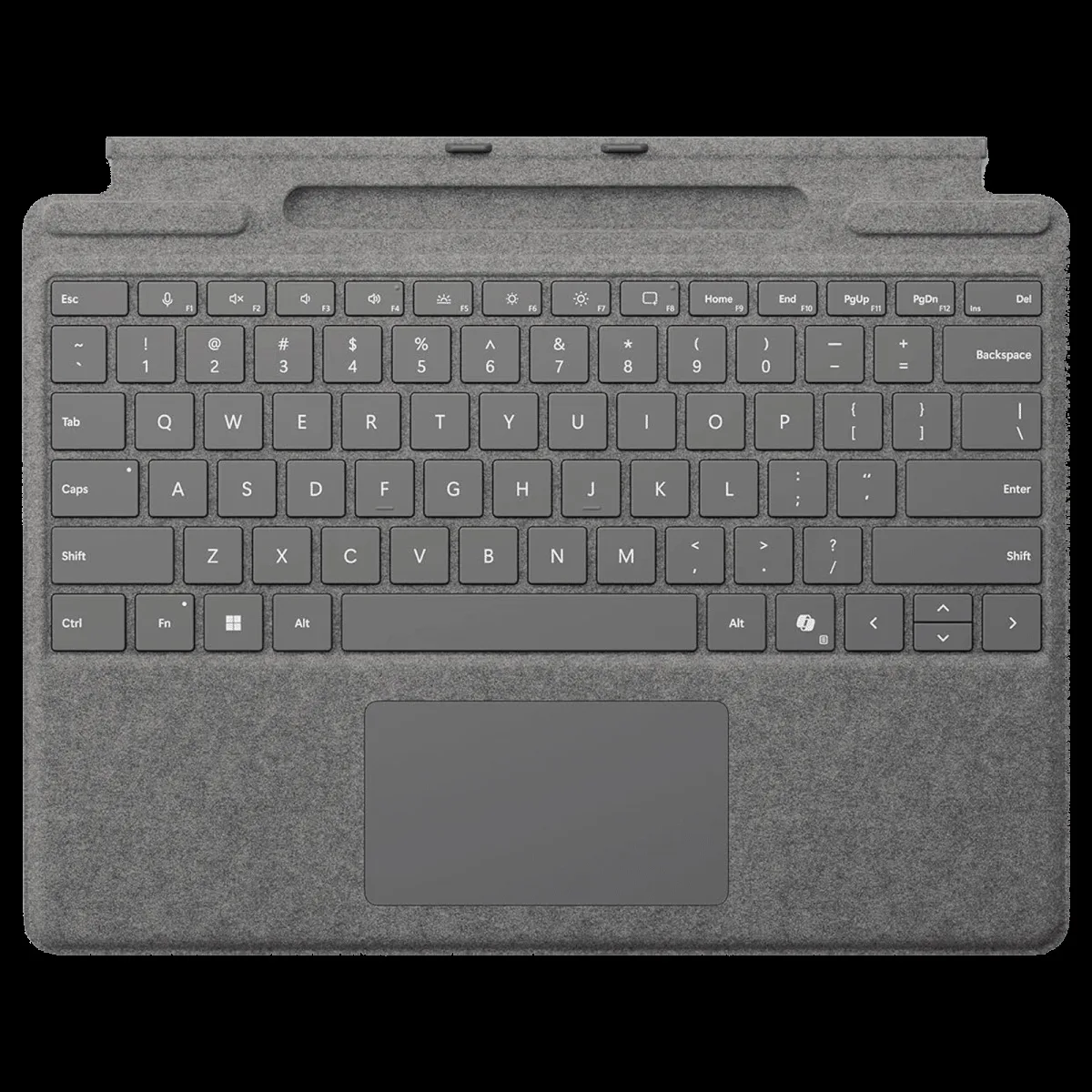 Microsoft EP2-01842 Wireless Keyboard Case for Surface Pro (11th Gen) with Pen Storage (78 Backlit Keys, Platinum)