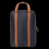 hoi polloi Stanly Nylon, Polyester, PU Laptop Backpack for 16 Inch Laptop (13.8 L, Water Resistant, Starry Night Blue & Tan)