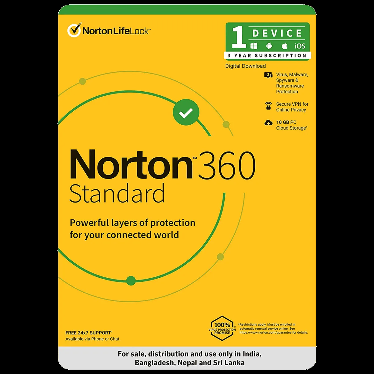 Norton 360 Standard Antivirus (1 Device, 3 Year)